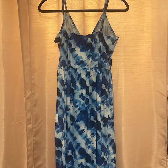 New V Neck Split Spaghetti Strap Maxi Dress, - Picture 8 of 8